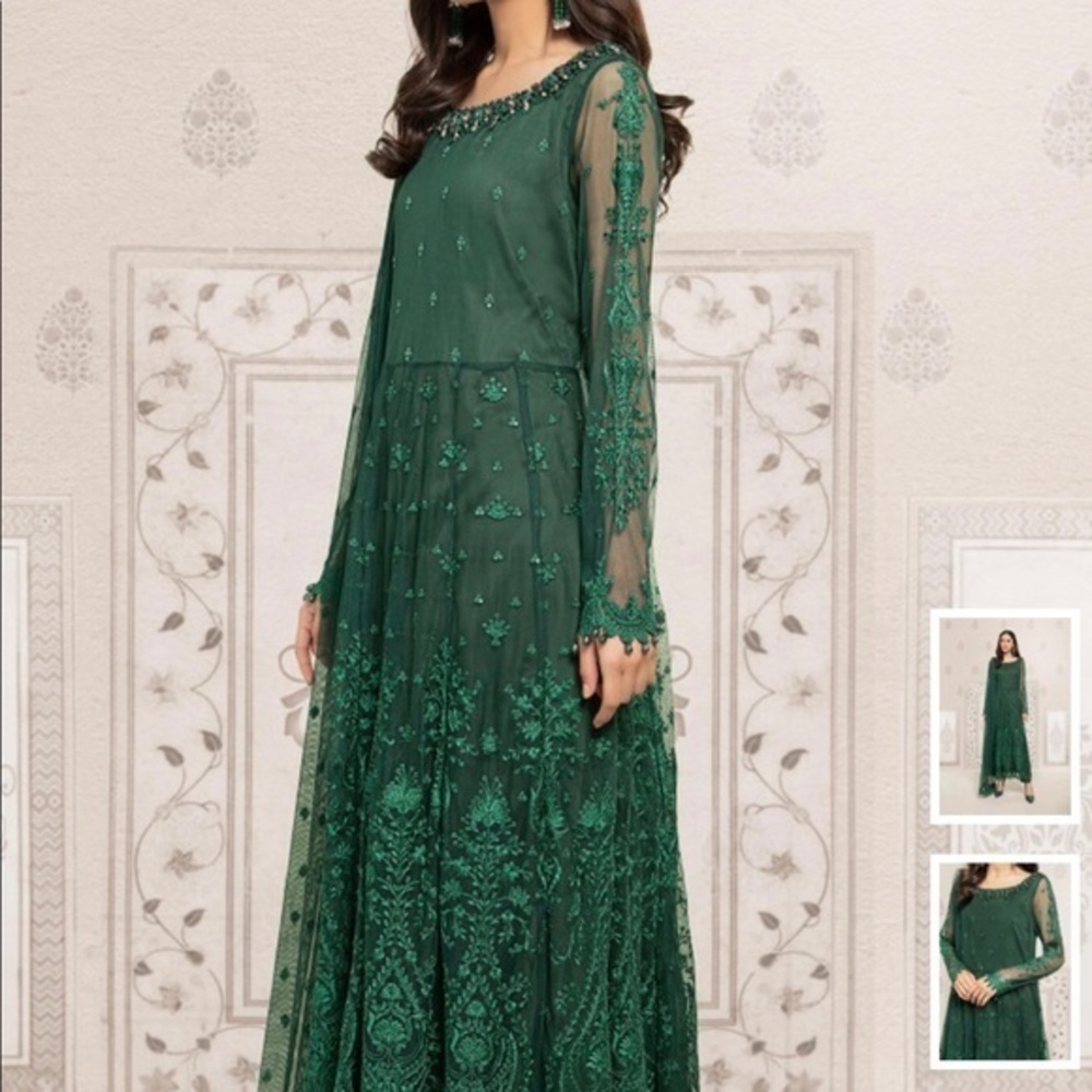 Pakistani/indian Original Maria B EID collection net silk heavy dress size XL